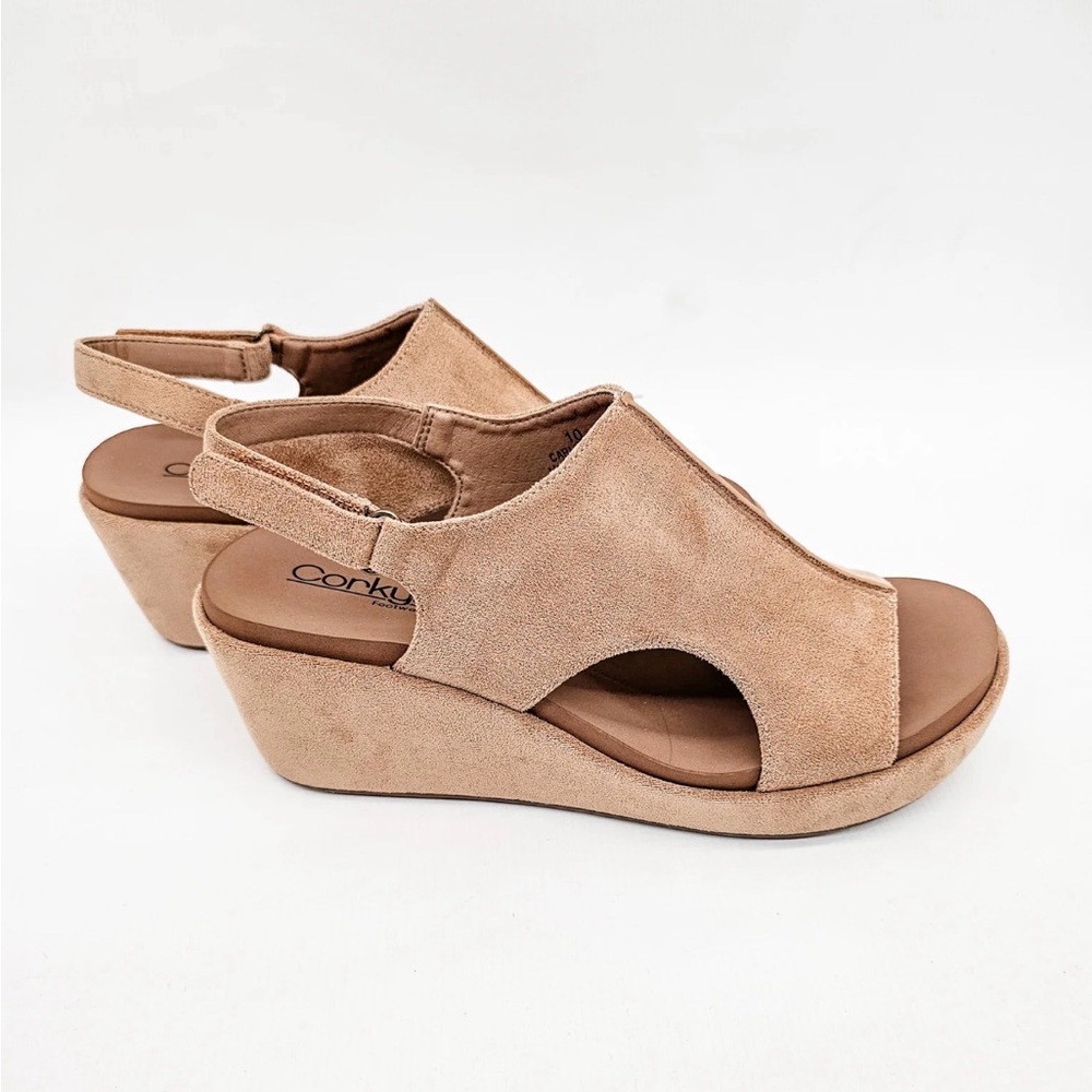 CORKYS Carley Too Faux suede wedges women’s shoes size 7